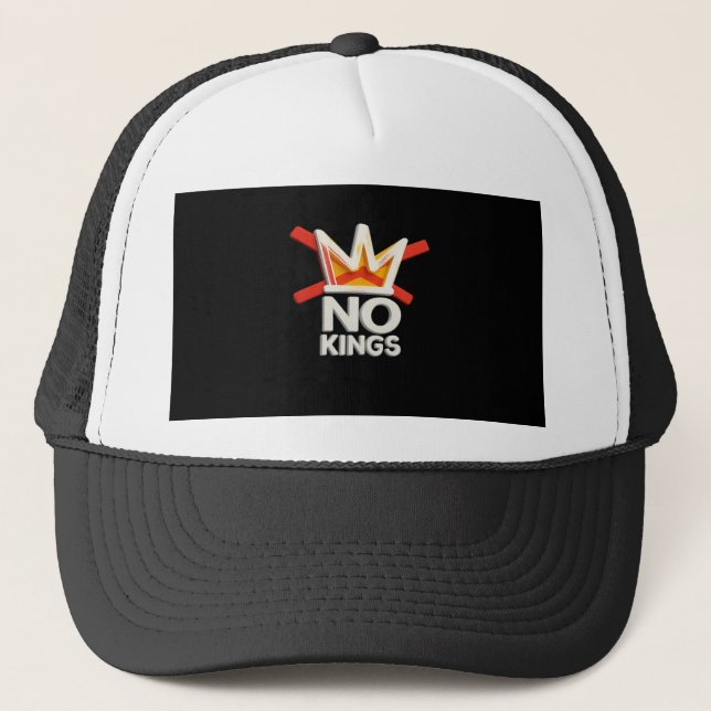 Gorra De Camionero No Kings Anti Minimal Clean Design (Anverso)