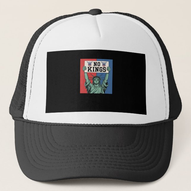 Gorra De Camionero No Kings Classic Patriotic Style (Anverso)