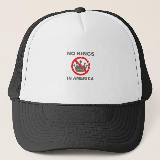 Gorra De Camionero No Kings In America Patriotic Casual (Anverso)