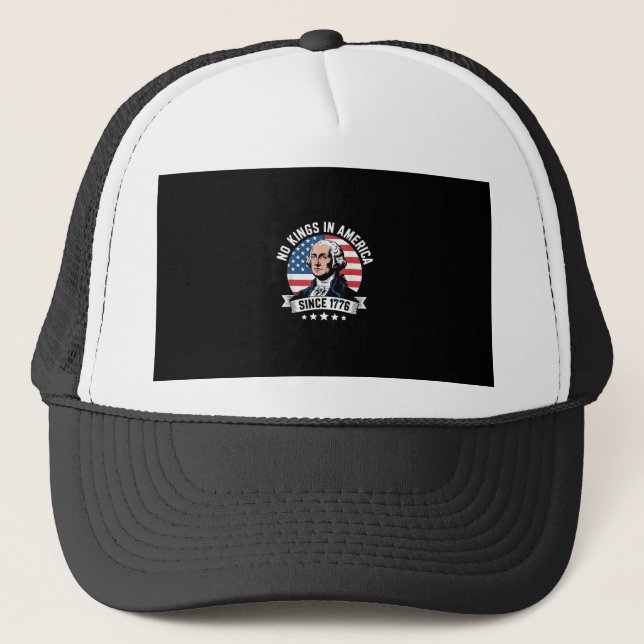 Gorra De Camionero No Kings In America Since 1776 Funny Freedom Vibe (Anverso)