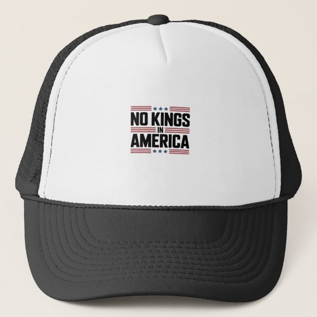 Gorra De Camionero No Kings In America USA Creative Style (Anverso)