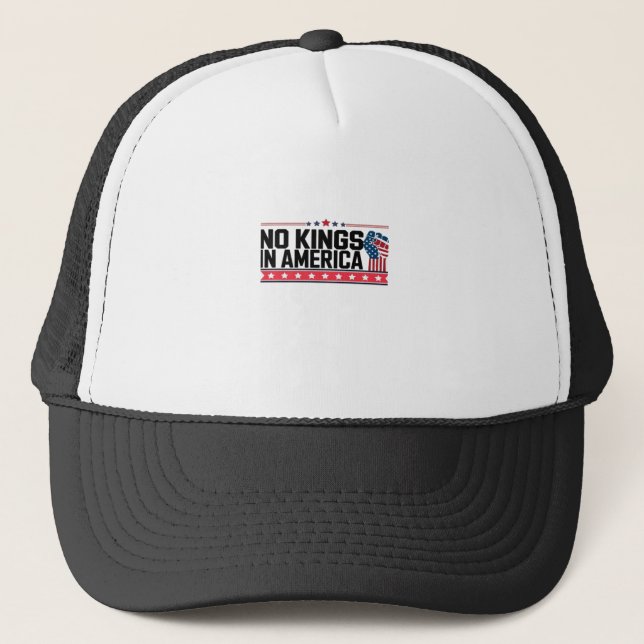 Gorra De Camionero No Kings In America USA Minimal Clean (Anverso)