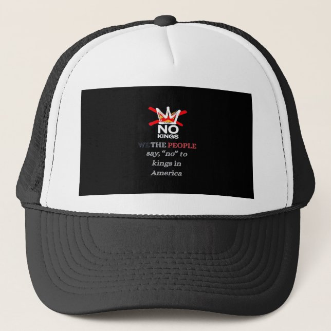 Gorra De Camionero No Kings We the People Freedom Classic Style (Anverso)