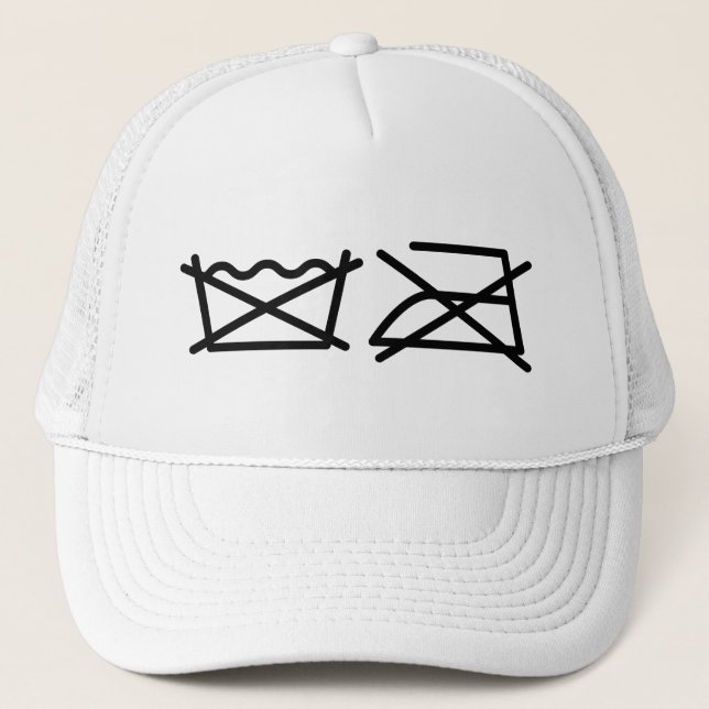 GORRA DE CAMIONERO ¡NO LAVES! ¡NO HIERRO! (Anverso)