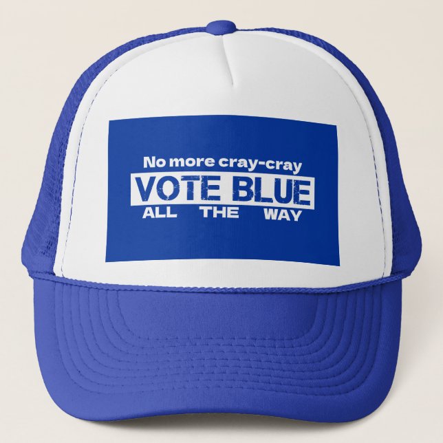 Gorra De Camionero No más grises gritos votan azul en todo el camino (Anverso)