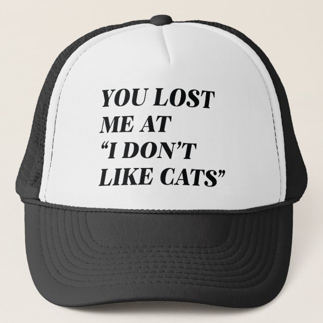 Gorra De Camionero No me gustan los gatos (Anverso)