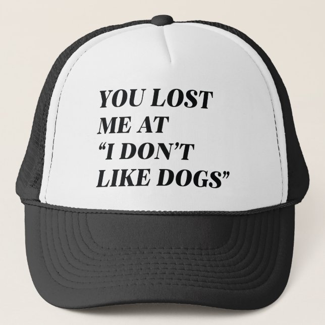 Gorra De Camionero No me gustan los perros (Anverso)