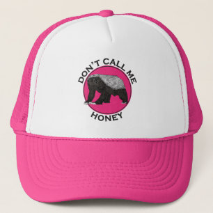 Gorra De Camionero No me llame miel arte feminista rosado del tejón