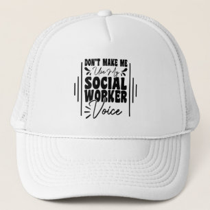 Gorra De Camionero No me obligues a usar mi voz de trabajador social 