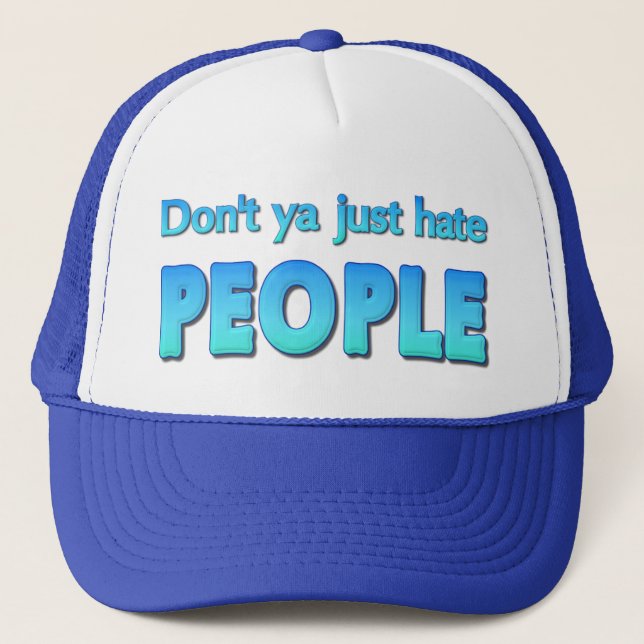 Gorra De Camionero ¿No odias a la gente? (Anverso)