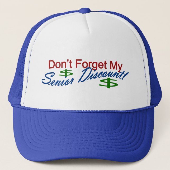 Gorra De Camionero No olvide mi descuento mayor (Anverso)