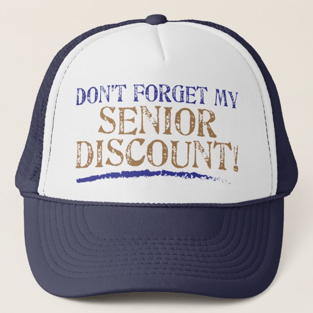 Gorra De Camionero ¡No olvide mi descuento mayor! (Anverso)