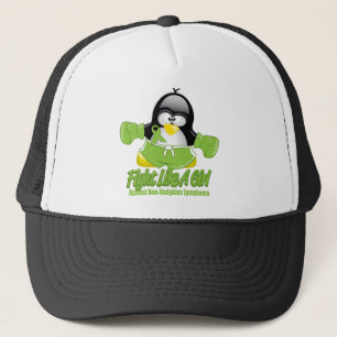 Gorra De Camionero No pingüino que lucha del linfoma de Hodgkin