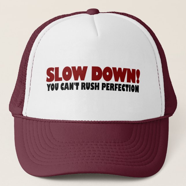 Gorra De Camionero No puede acometer la perfección (Anverso)