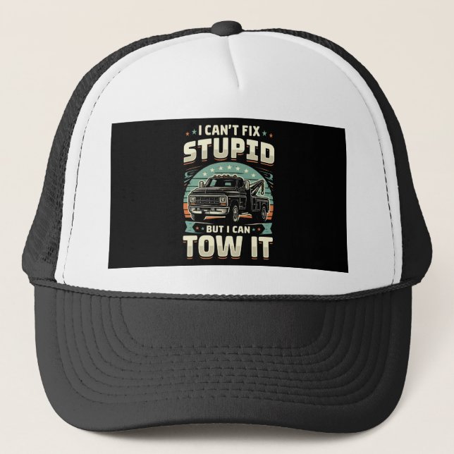 Gorra De Camionero No puedo arreglar estupideces, pero puedo seguirla (Anverso)