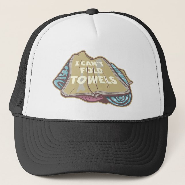 Gorra De Camionero No puedo doblar toallas día de lavandería divertid (Anverso)