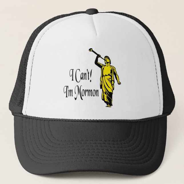 Gorra De Camionero No puedo, yo soy mormón (Anverso)