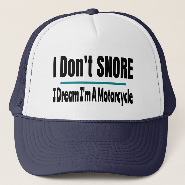 Gorra De Camionero No ronco que soy un sueño divertido de moto (Anverso)
