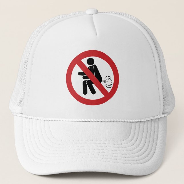 Gorra De Camionero NO ⚠ Rótulo de inodoros tailandeses divertidos ⚠ (Anverso)
