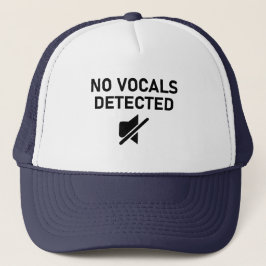 Gorra De Camionero No se detectaron vocales con diseño de audio mínim