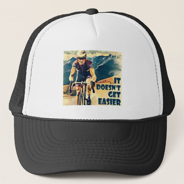 Gorra De Camionero No se hace más fácil el ciclismo (Anverso)