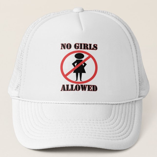 Gorra De Camionero No se permiten Chicas (Anverso)