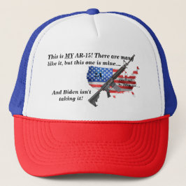 Gorra De Camionero No se violará la bandera estadounidense mi AR15