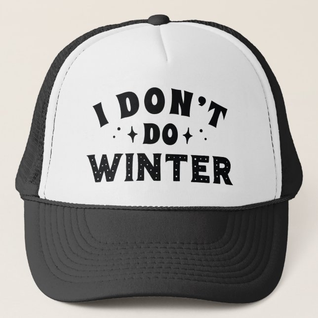 Gorra De Camionero No Soporto el Invierno (Anverso)