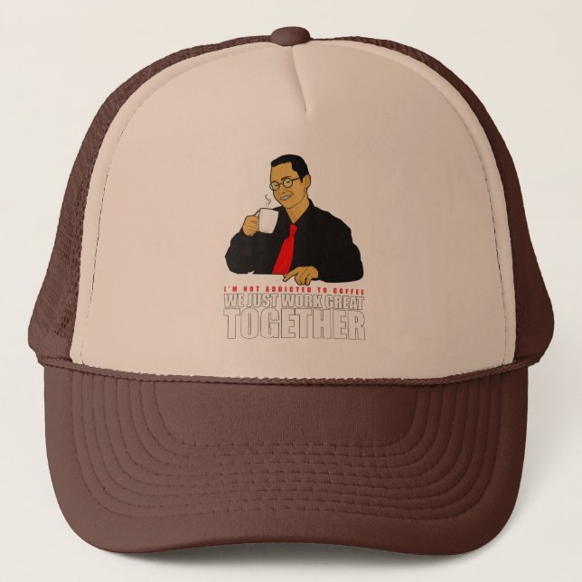 Gorra De Camionero No soy adicto al café (Anverso)