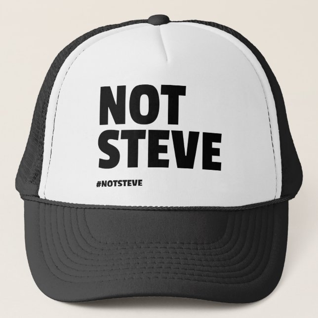 Gorra De Camionero No Steve (texto negro) (Anverso)