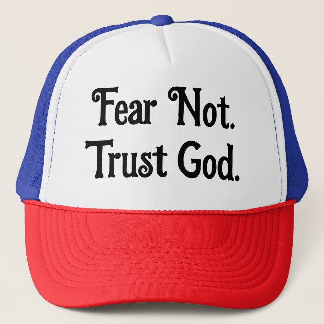 Gorra De Camionero No temas. Confía en Dios. (Anverso)