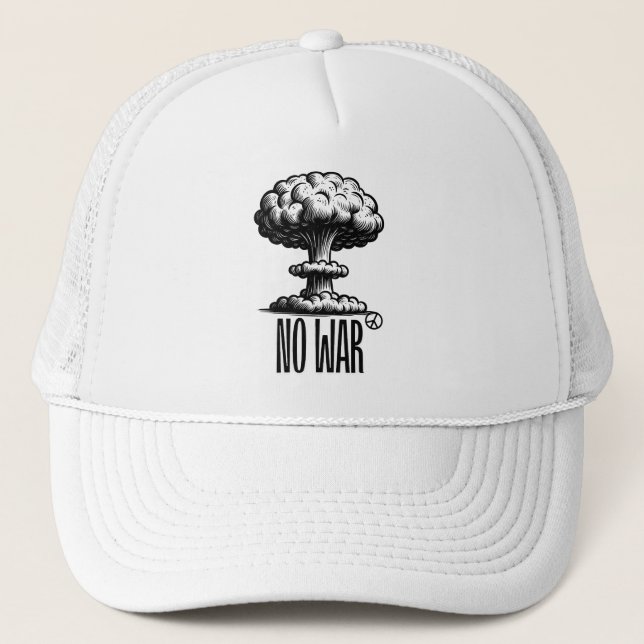 Gorra De Camionero NO TO WAR Trucker Hat (Anverso)