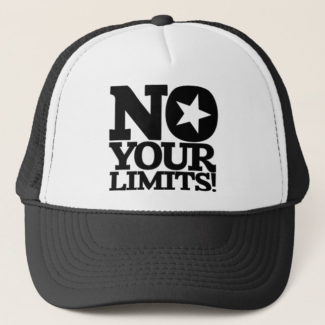 Gorra De Camionero ¡No Tus Límites! Texto negro (Anverso)