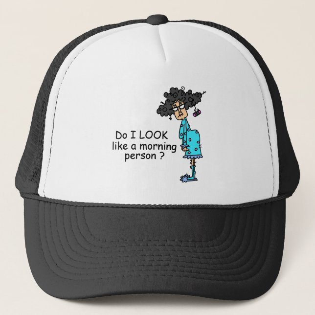 Gorra De Camionero No una persona matutina (Anverso)