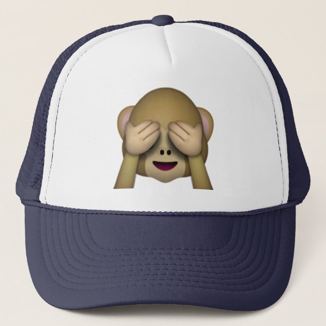 Gorra De Camionero No ver Mono Malvado - Emoji (Anverso)