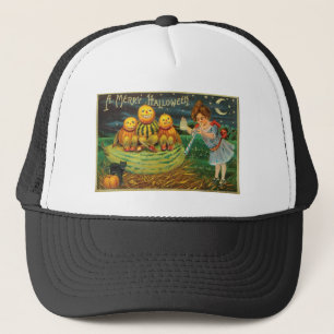 Gorra De Camionero Noche de cosecha de Jack-o-Lantern de Halloween po