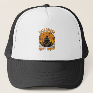 Gorra De Camionero Noche de Halloween Hoy Mansión Embrujada Calabazas