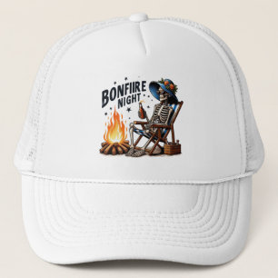 Gorra De Camionero Noche de la hoguera - Beber esqueleto cerca del fu