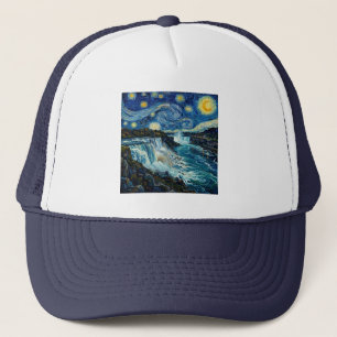 Gorra De Camionero Noche estrellada Cataratas del Niágara