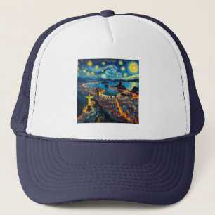 Gorra De Camionero Noche estrellada de Río de Janeiro Brasil