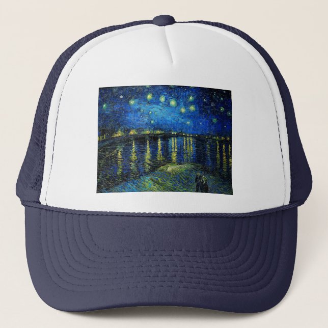 Gorra De Camionero Noche estrellada sobre el Ródano por Vincent Van G (Anverso)