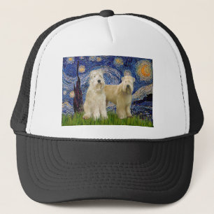 Gorra De Camionero Noche estrellada - Wheaten Terriers (dos)