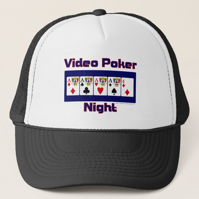 Gorra De Camionero noche video del póker (Anverso)