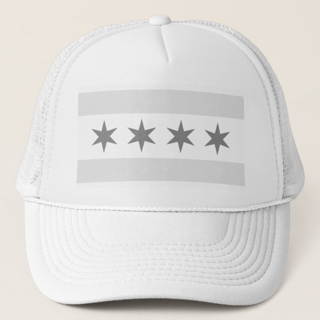 Gorra De Camionero Noir de Bandera de Chicago (Anverso)