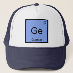 Gorra De Camionero Nombre alemán Elemento Químico Tabla Periódica