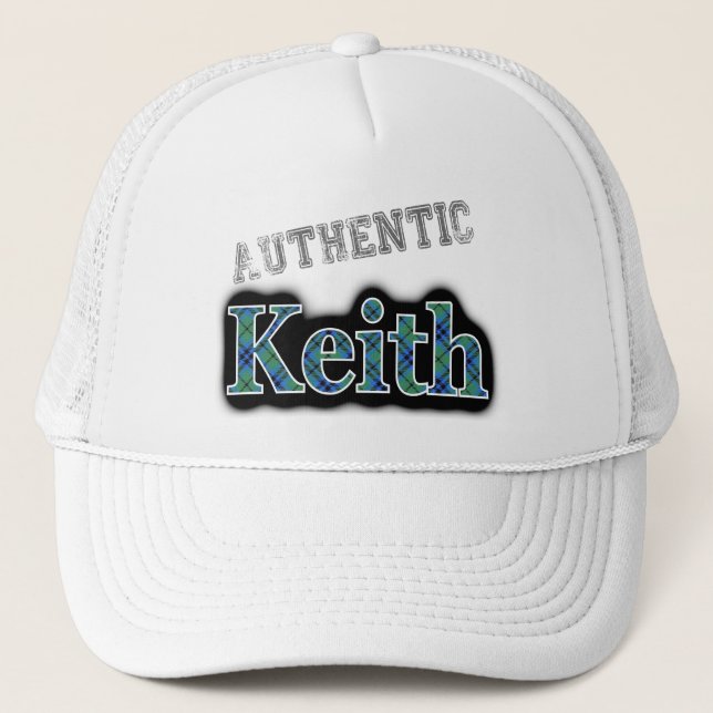 Gorra De Camionero Nombre auténtico del Clan Keith Scottish Tartan (Anverso)