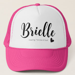 Gorra De Camionero Nombre Brielle Significa Guión Mínimo Moderno para