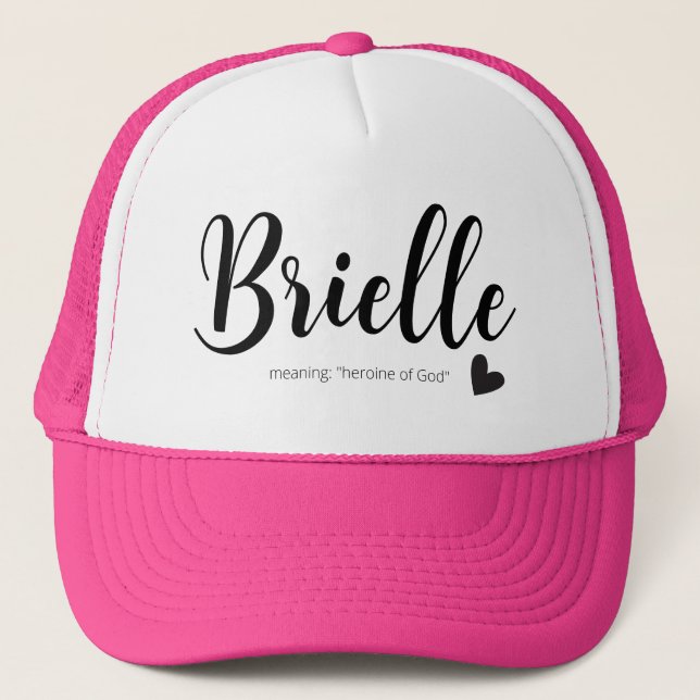 Gorra De Camionero Nombre Brielle Significa Guión Mínimo Moderno para (Anverso)