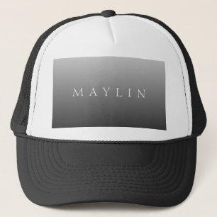 Gorra De Camionero Nombre clásico o palabra   Gris degradado