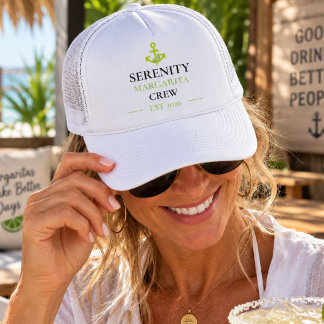 Gorra De Camionero Nombre de Barco Personalizado Margarita Crew Náuti